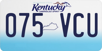 KY license plate 075VCU