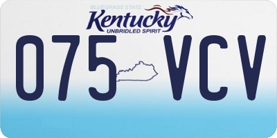 KY license plate 075VCV