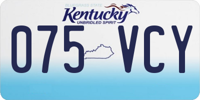 KY license plate 075VCY