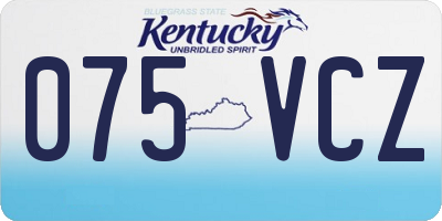 KY license plate 075VCZ