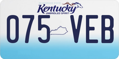 KY license plate 075VEB