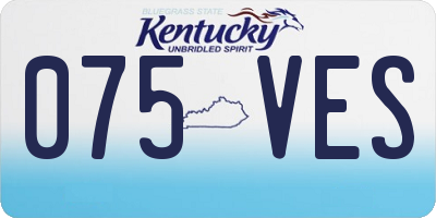 KY license plate 075VES