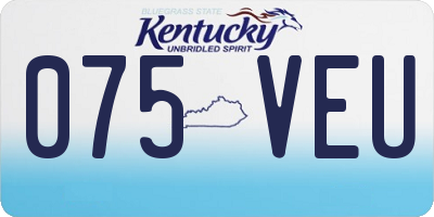 KY license plate 075VEU