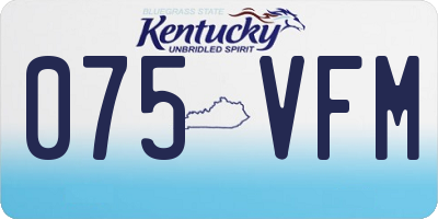 KY license plate 075VFM