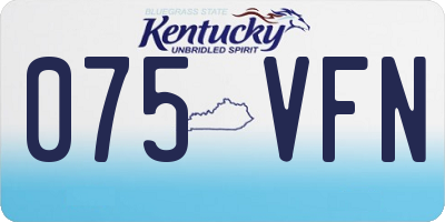 KY license plate 075VFN