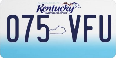 KY license plate 075VFU