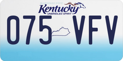 KY license plate 075VFV