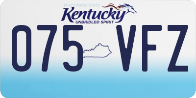 KY license plate 075VFZ