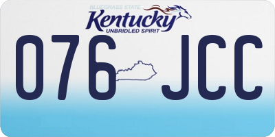 KY license plate 076JCC