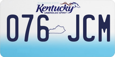 KY license plate 076JCM