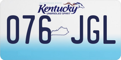 KY license plate 076JGL