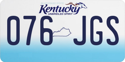 KY license plate 076JGS