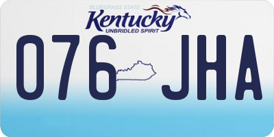 KY license plate 076JHA