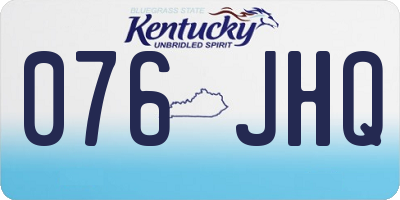 KY license plate 076JHQ
