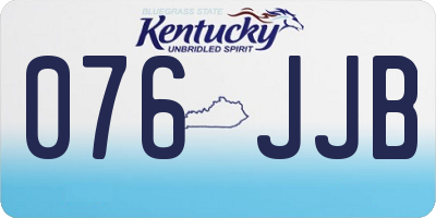 KY license plate 076JJB