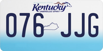 KY license plate 076JJG