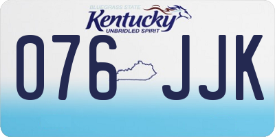 KY license plate 076JJK