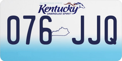 KY license plate 076JJQ