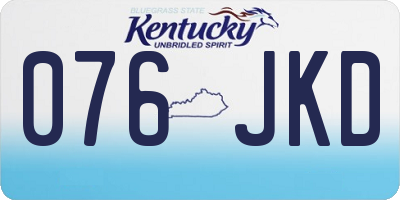 KY license plate 076JKD