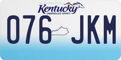 KY license plate 076JKM