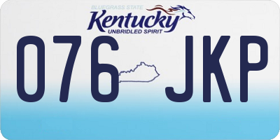 KY license plate 076JKP