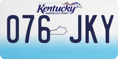 KY license plate 076JKY