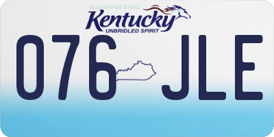 KY license plate 076JLE