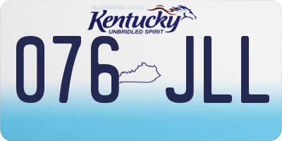 KY license plate 076JLL