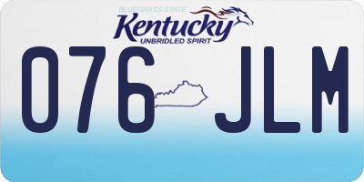 KY license plate 076JLM