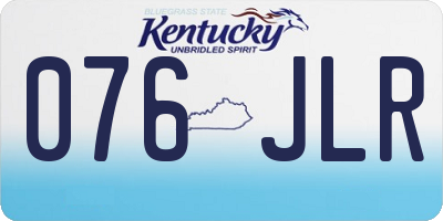 KY license plate 076JLR