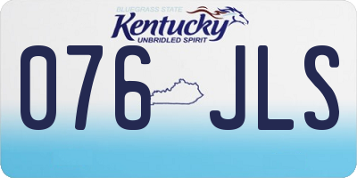 KY license plate 076JLS