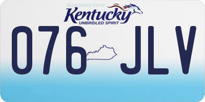 KY license plate 076JLV