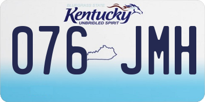 KY license plate 076JMH