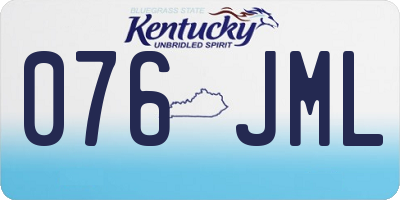 KY license plate 076JML