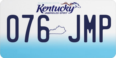 KY license plate 076JMP