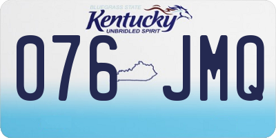 KY license plate 076JMQ