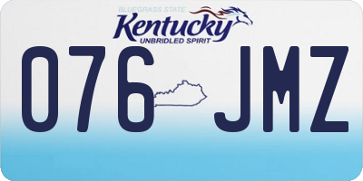 KY license plate 076JMZ