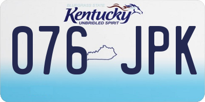 KY license plate 076JPK
