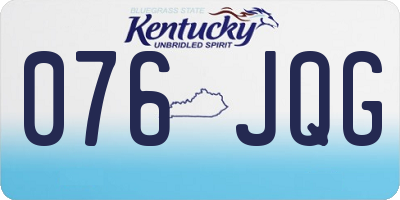 KY license plate 076JQG