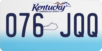 KY license plate 076JQQ