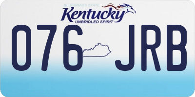 KY license plate 076JRB