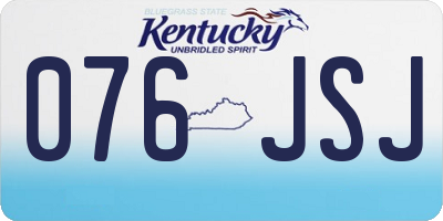 KY license plate 076JSJ