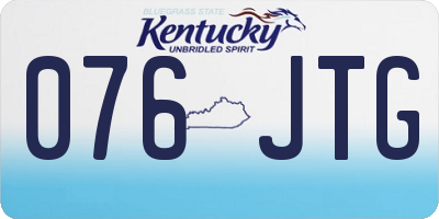 KY license plate 076JTG