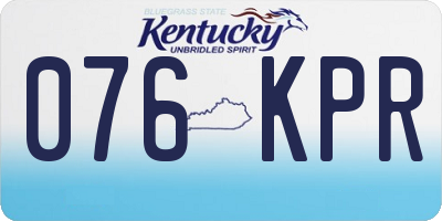 KY license plate 076KPR