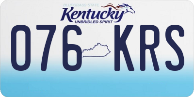 KY license plate 076KRS