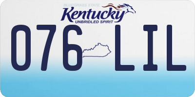 KY license plate 076LIL