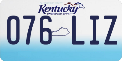 KY license plate 076LIZ
