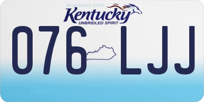 KY license plate 076LJJ