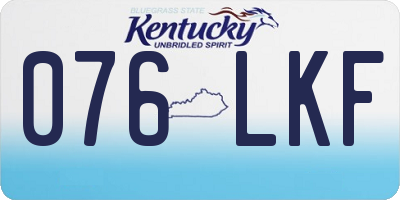 KY license plate 076LKF