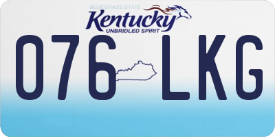 KY license plate 076LKG
